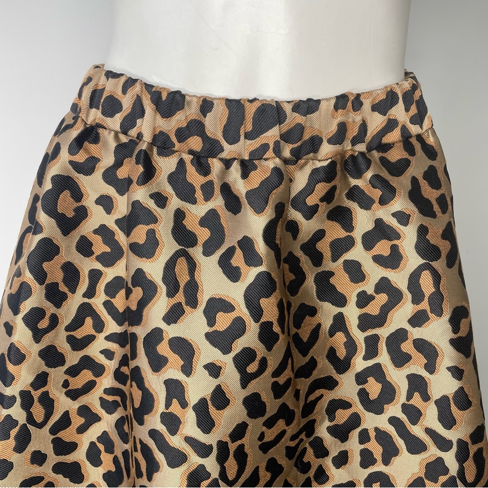 Leopard Print A-Line Midi Skirt in Brown - Picture 5 of 10